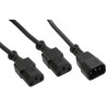 Inline cavo prolunga alimentazione elettrica 2x presa vde c13 a spina