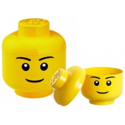 contenitore lego grande testa ragazzo giallo [40311724]