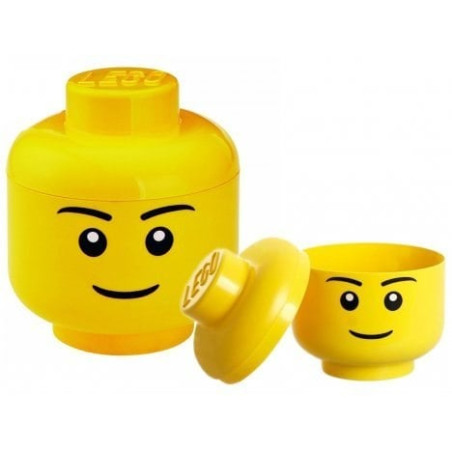 contenitore lego grande testa ragazzo giallo [40311724]