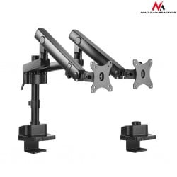 supporto per 2 monitor maclean 17-32'', 2x8kg, vesa 75x75