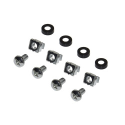 50 viti link con dadi e rondelle per armadi rack 19", zinco