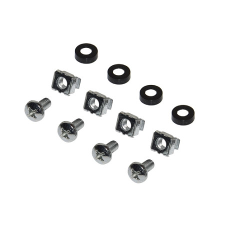 50 viti link con dadi e rondelle per armadi rack 19", zinco