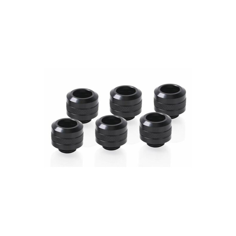 raccordo dritto in metallo 1/4" alphacool pro 13mm 6 pezzi nero