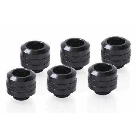 raccordo dritto in metallo 1/4" alphacool pro 13mm 6 pezzi nero