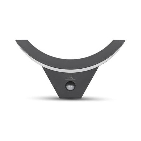 lampada da parete maclean mce290gr led 800lm 10w ip54 grigio