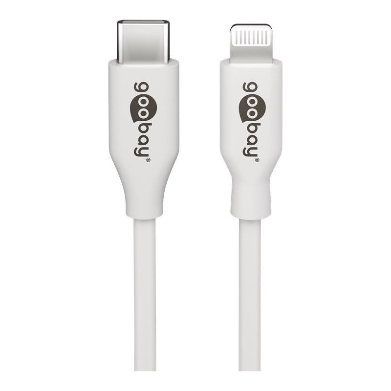 cavo goobay lightning usb-c 1m bianco [39446]