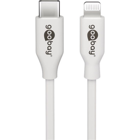 cavo goobay lightning usb-c 1m bianco [39446]