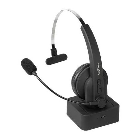 cuffia logilink bluetooth mono con microfono nero [bt0059]