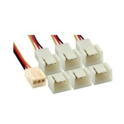 Inline cavo alimentazione 6x ventola 3pin da 1x 3pin femmina 3,5""(mainboard).