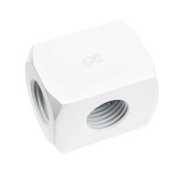 raccordo alphacool hf collegamento a 3 vie g1/4 bianco