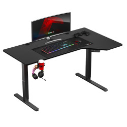 scrivania da gioco huzaro hero 9.1 elettrica ergonomica nero [hz-hero