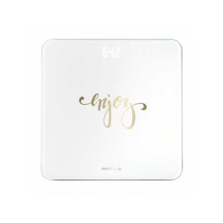 bilancia pesapersone elettronico medisana 180kg/1.5v oro/bianco [40524]