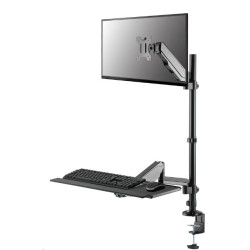 postazione di lavoro neomounts sit-stand montata su scrivania