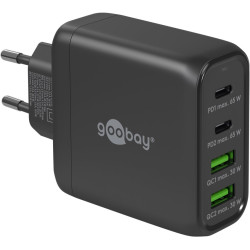 caricatore rapido goobay porta usb-c multiporta nero [64817]