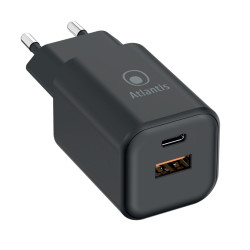 caricatore atlantis land con 1xusb 65w nero [p008-pd65gn-2u]