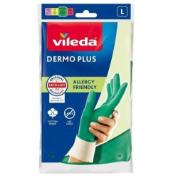 guanti vileda dermo plus taglia l verde [177722]