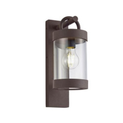 applique da parete a led trio lighting sambesi e27 28w ip44 ruggine