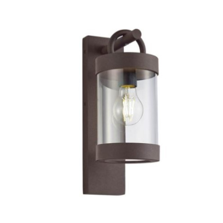 applique da parete a led trio lighting sambesi e27 28w ip44 ruggine