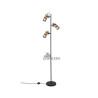 lampada da terra trio tosh 3xe14 15w ip20 nero opaco/legno [404300332]