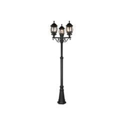 lampadaire a led trio elvo 3xe27 60w ip44 nero opaco [406960332]