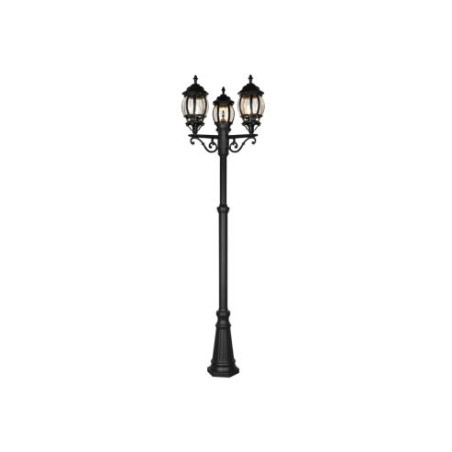 lampadaire a led trio elvo 3xe27 60w ip44 nero opaco [406960332]