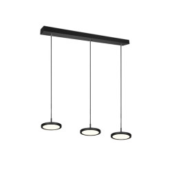 lampada da soffitto trio tray led 3xsmd 10w 1200lm 3000k nero opaco