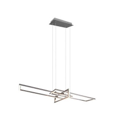 lampada da soffitto trio salinas led 34w 3000k 4200lm nichel opaco