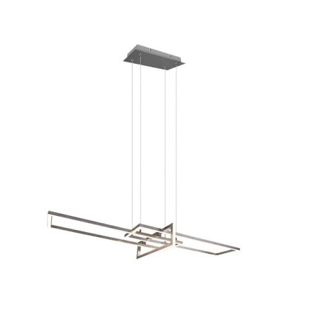 lampada da soffitto trio salinas led 34w 3000k 4200lm nichel opaco