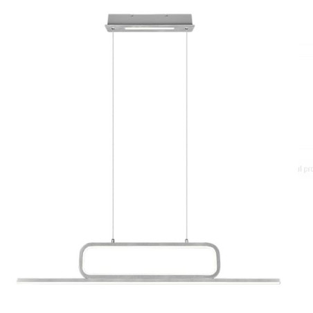 lampada da soffitto trio aick led 38w 4500lm 3000k alluminio spazzolato
