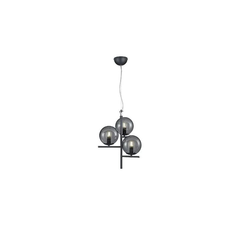 lampada da soffitto trio pure 3xe14 28w ip20 anthracite [302000342]