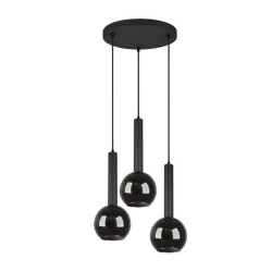 lampada da soffitto trio clayton 3xe27 28w ip20 nero [310390332]