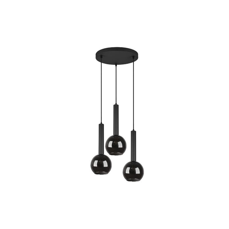 lampada da soffitto trio clayton 3xe27 28w ip20 nero [310390332]