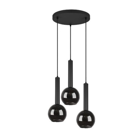 lampada da soffitto trio clayton 3xe27 28w ip20 nero [310390332]