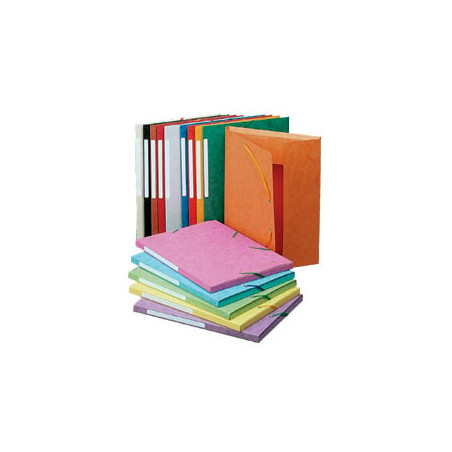 Cartellina in cartone con elastico exacompta 24x32cm blu 425gr [55502e]