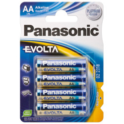 pila panasonic 4 pz. stilo aa alcaline lr6 evolta