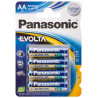 pila panasonic 4 pz. stilo aa alcaline lr6 evolta