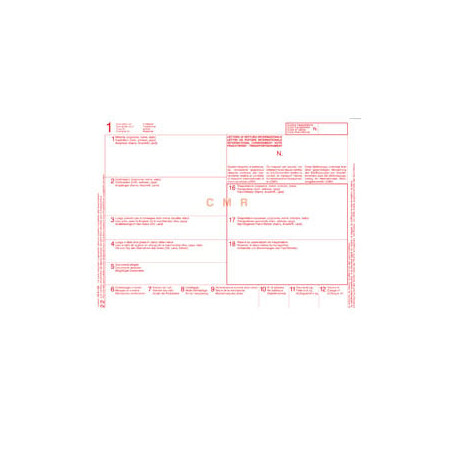 Lettera di vettura internazionale edipro cmr 5 copie 12"x24cm