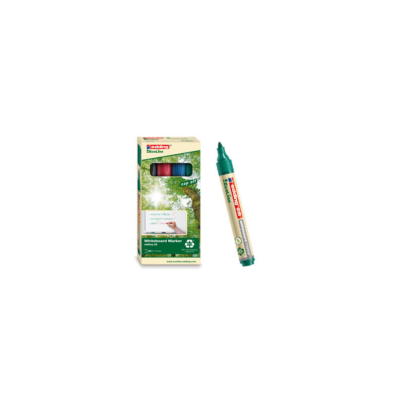 busta 4 marcatore per lavagne bianche edding 28 ecoline col. assortiti