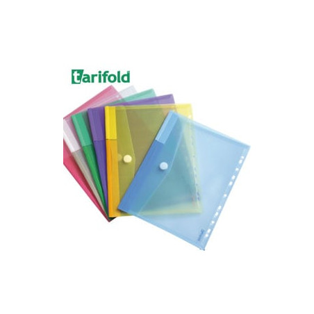 Cartellina a busta tarifold 12 pz. con velcro colori assortiti [b510229]