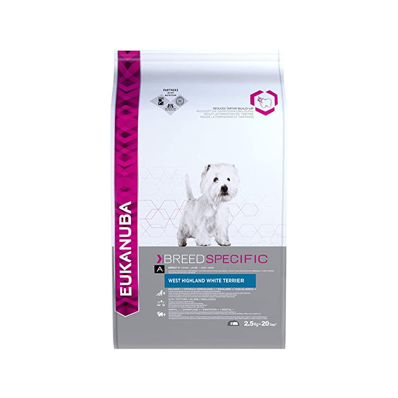 cibo per cani eukanuba west highland white terrier 2.5 kg