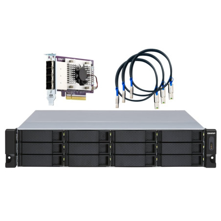 box hard disk 3.5" qnap per rack 12-bay 2u sata [tl-r1200s-rp]