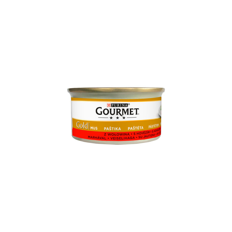 mangime purina nestle gourmet gold mousse con manzo per gatto 85g
