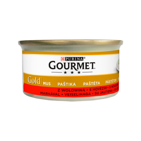 mangime purina nestle gourmet gold mousse con manzo per gatto 85g