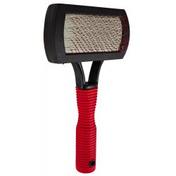 spazzola flessibile trixie per cane nero/rosso [tr-2301]