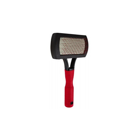 spazzola flessibile trixie per cane nero/rosso [tr-2301]