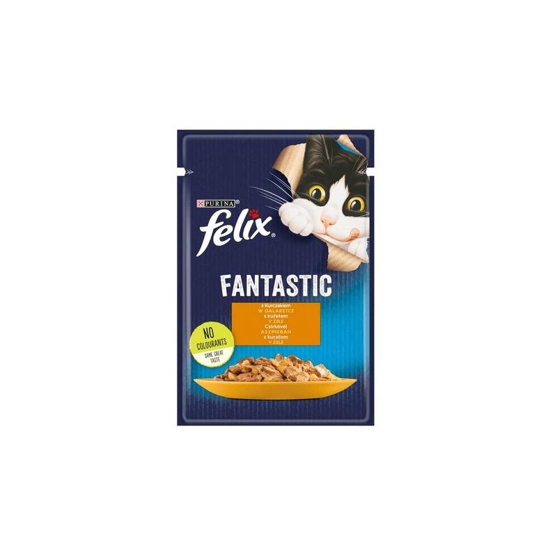 mangime felix fantastic pollo in gelatina 85g per gatti