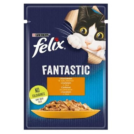 mangime felix fantastic pollo in gelatina 85g per gatti