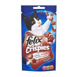mangime secco felix crispies al manzo e pollo per gatto 45g