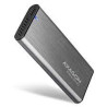 box ssd esterno axagon per ssd m.2 usb-c 3.2 gen2 argento [eem2-sg2]