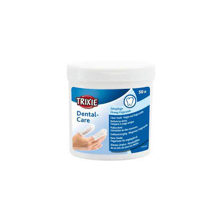 salviette trixie dental-care per pulizia dei denti 50pz/bianco